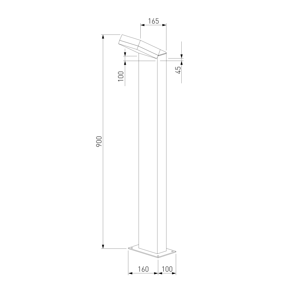Ландшафтный светодиодный светильник Sensor IP54 1542 TECHNO LED черный