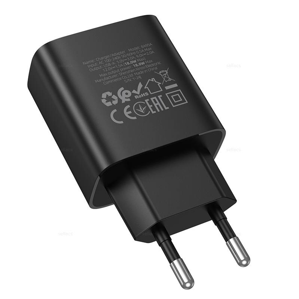 Зарядное устройство Borofone QC3.0 BA95A (black) (Краснодар склад)