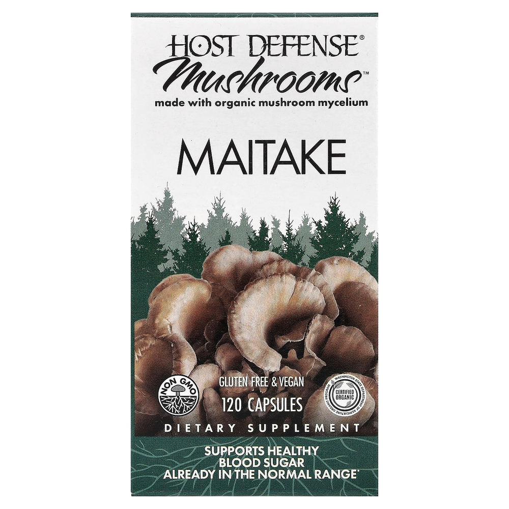 Host Defense, Mushrooms™, гриб-баран, 120 капсул (0,5 г в 1 капсуле)