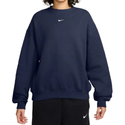 Женская Кофта теннисная Nike Studio Fleece Medium Weight Oversized Crew - midnight navy/sail
