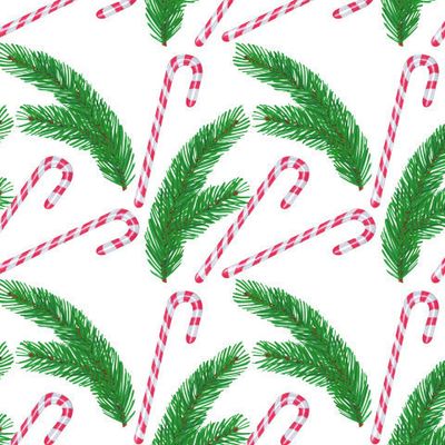 Еловые веточки и новогодняя карамель