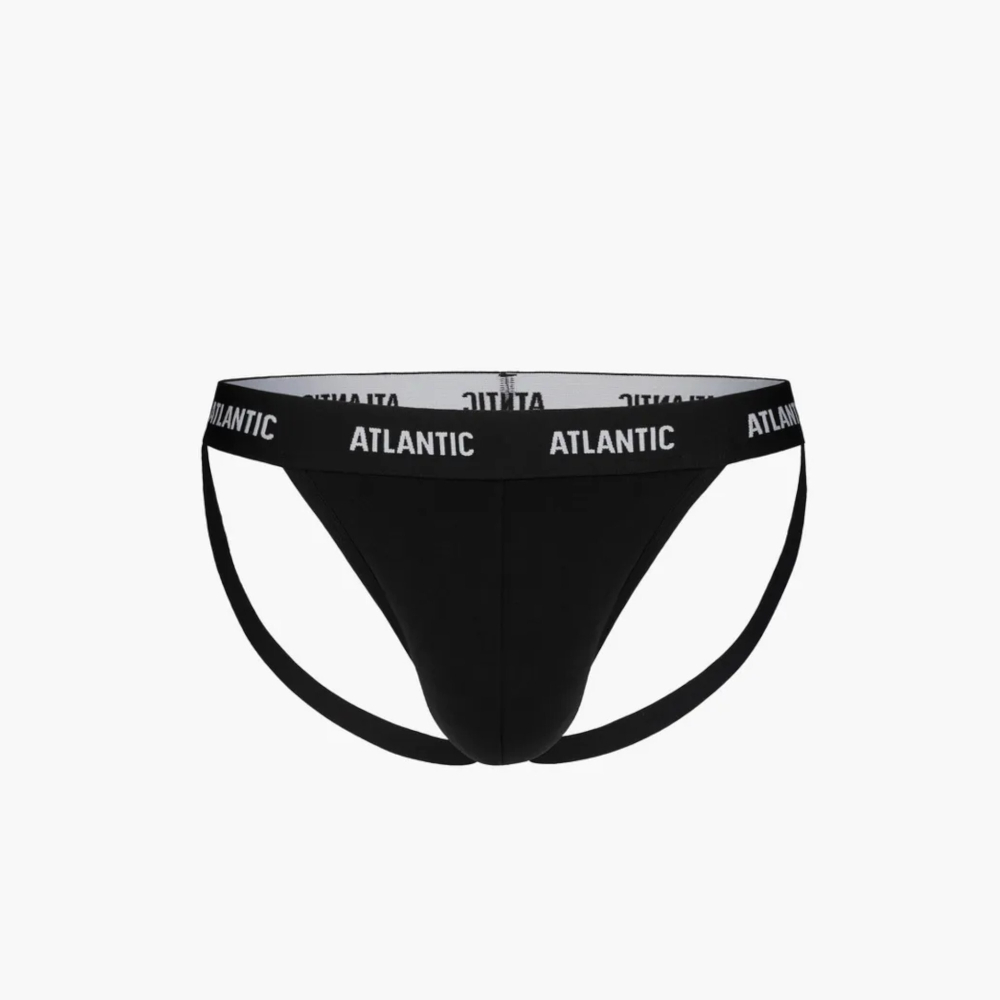 Мужские трусы джоки черные ATLANTIC Jock Strap MP-1571