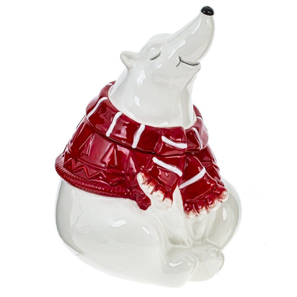 GAEM Конфетница "Белый медведь мечтатель", 1200 мл, L14 W15 H22 см