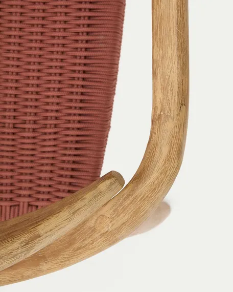 Стул Glynis массив эвкалипта с розовым сиденьем