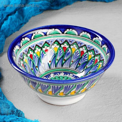 Коса Риштанская Керамика Узоры , 18 см, большая, микс