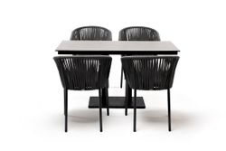 "Каффе Дабл" обеденная группа на 4 персоны, цвет "серый гранит"