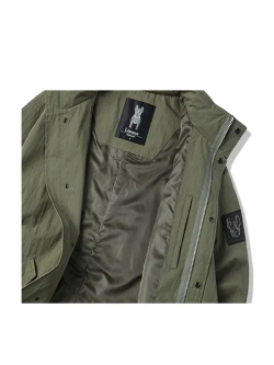 Удлиненная куртка с воротником-стойкой