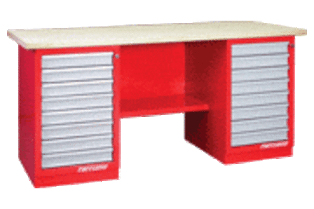 Верстак слесарный 2 тумбы: 5 ящиков/8 ящиков 01.258 Ferrum