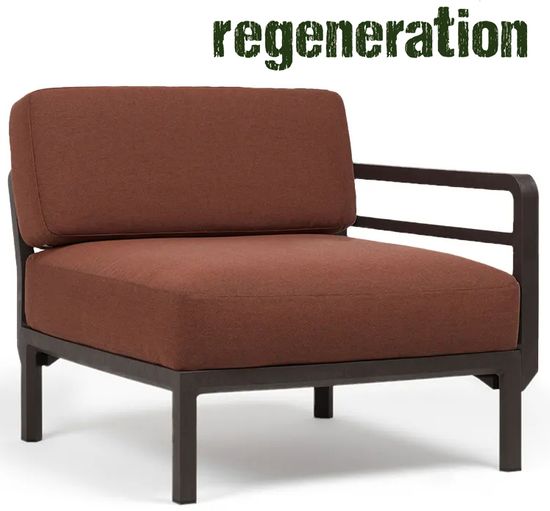 Модуль правый/левый пластиковый с подушками Maximo Elemento Terminale DX/SX цвет терра/корица