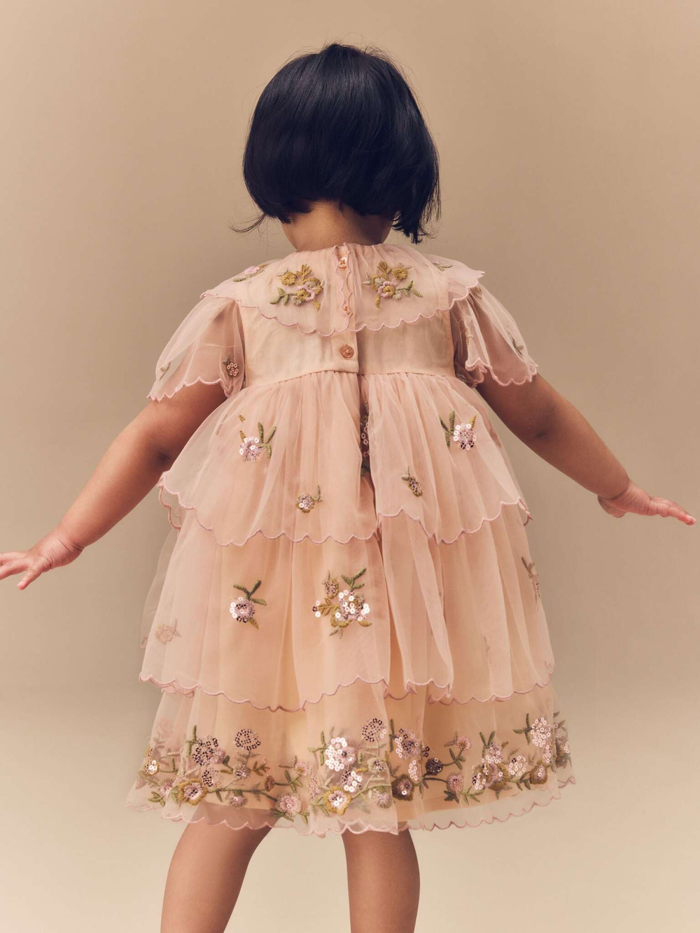 Платье для девочки Next E54-786, Персиковый