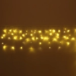 Гирлянда для дома БАХРОМА «Мерцание Premium» ш3м* в0,3/0,5 м м 120 ламп LED, прозрачн.провод, 1реж, IP-40, Теплый белый (возможность соединения)