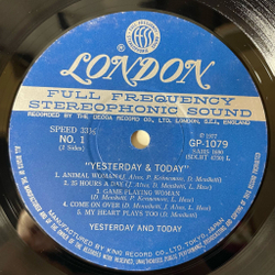 Винтажная виниловая пластинка LP Yesterday And Today (Japan 1977) (No Obi)