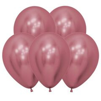 Шар 12" хром розовый, (Зеркальные шары) / Reflex Pink 909