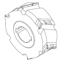 PCD фреза D.100x34x30+DKN Z=3+3 H=3 LH + RH для Brandt, SCM, IMA, Holzher