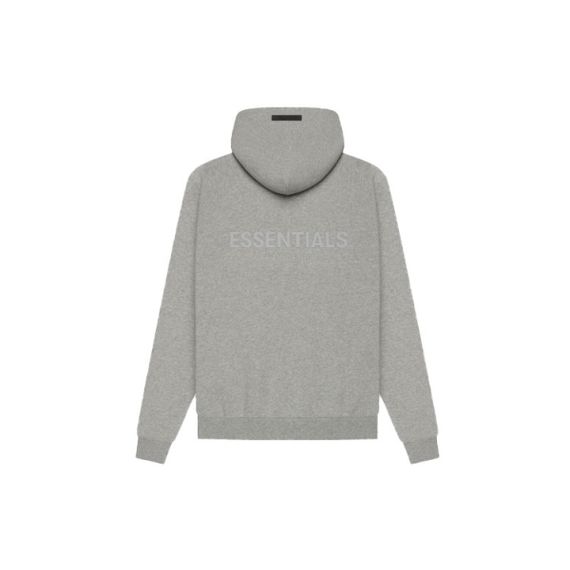 Fear of God Essentials SS21 Pullover Hoodie Dark Heather Oatmeal Logo