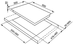 Газовая варочная панель Smeg SPR864BGH