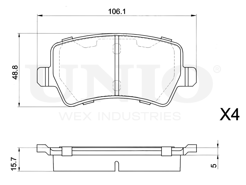 Колодки тормозные диск. задние UNIO BRP-20018