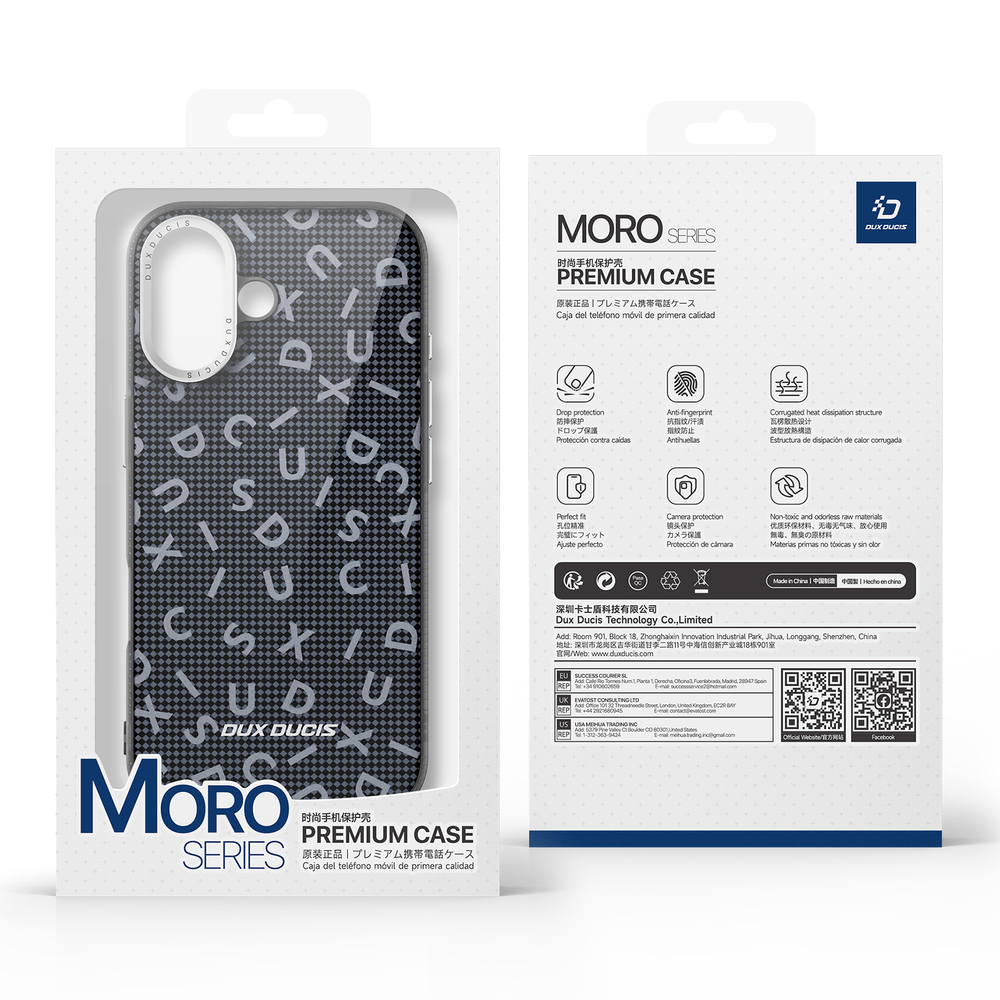 Чехол с MagSafe черного цвета от Dux Ducis для iPhone 17, серия Moro Series Magnetic Case