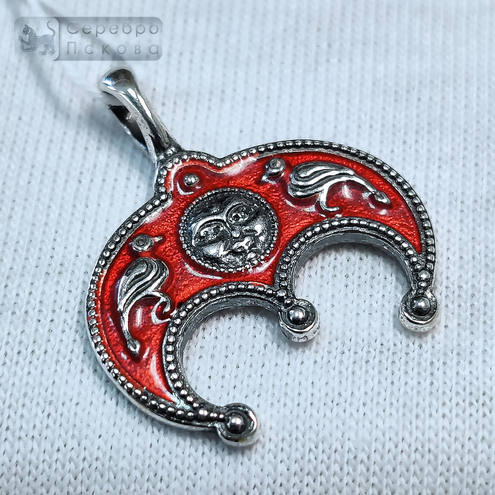 Подвеска "Лунница" трехрожковая эмаль