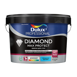 Краска для стен и потолков водно-дисперсионная Dulux Diamond Max Protect матовая база BC 2,25 л