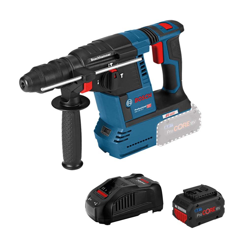Перфоратор BOSCH GBH 18V-26+1xPC 8.0 Ah+GAL1880 0615990M3N