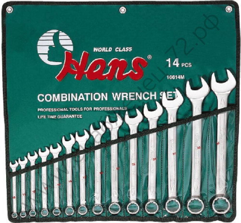 Набор комбинированных гаечных ключей Hans, 16615M