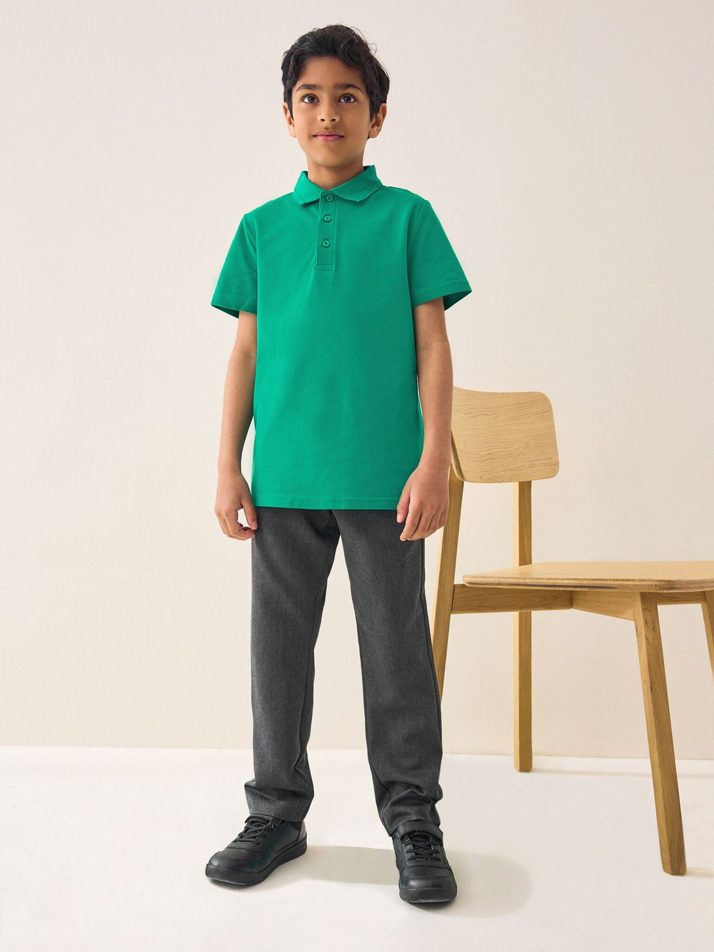 Брюки школьные узкие для мальчика Next 405-052, Серый