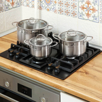 Кастрюля нерж, 2.5 л, с крыш, крышка стекло, Daniks, Бонн, GS-01319-18CA, индукц