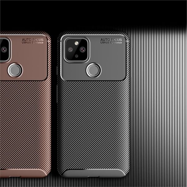 Силиконовый ударопрочный чехол Yuetao для Google Pixel 4a (Черный)