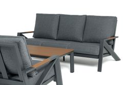 "Лотос" лаунж-зона 5-местная из алюминия, цвет темно-серый