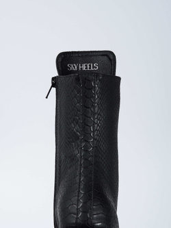 DRAGON. Ботильоны четверки. Эко кожа. Открытые - SHDB-023-4-zme-bl