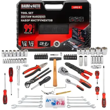 Набор инструментов 99пр. 1/4'', 1/2'' Baum Auto BM-4992-5