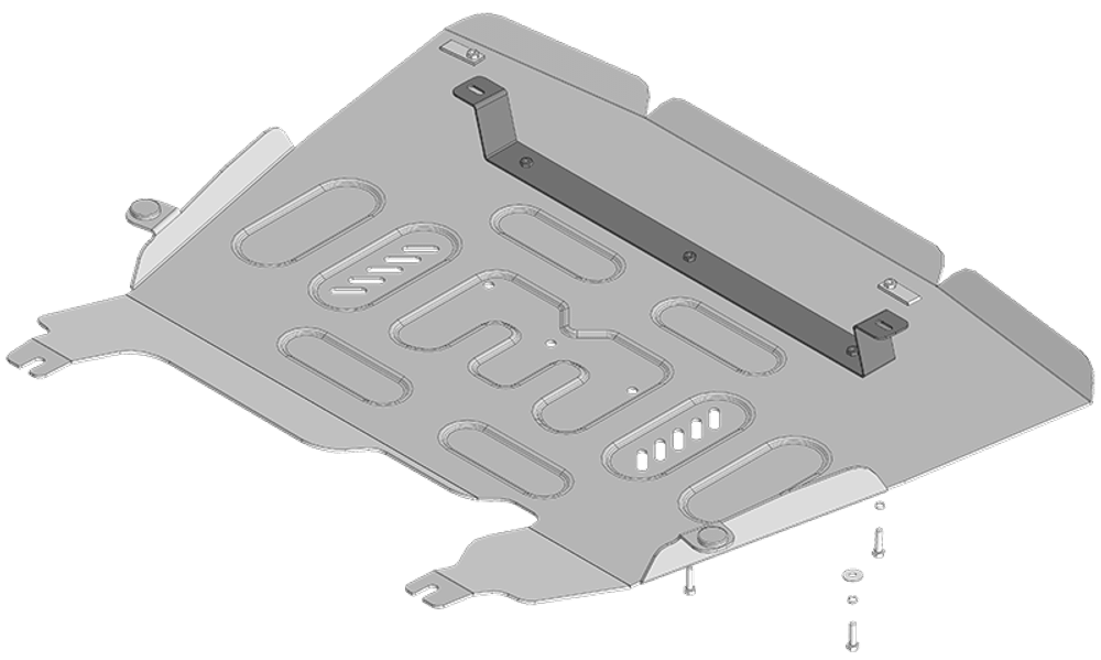 Защита картера двигателя, Электроусилителя руля, Переднего электромотора. 4 мм, Алюминий для Li Auto L7 2024-н.в., Motodor.349906