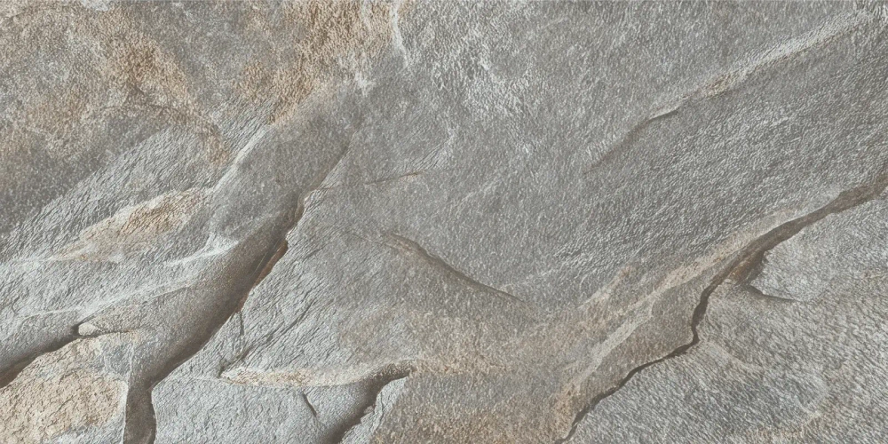 Керамогранит Alma Ceramica GFA3060LEG74R Legend 30x60 серый / бежевый глазурованный матовый / противоскользящий / рельефный под камень