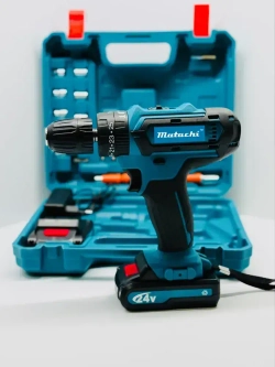 Дрель-шуруповерт, 24 В, 45 Нм, 2 АКБ