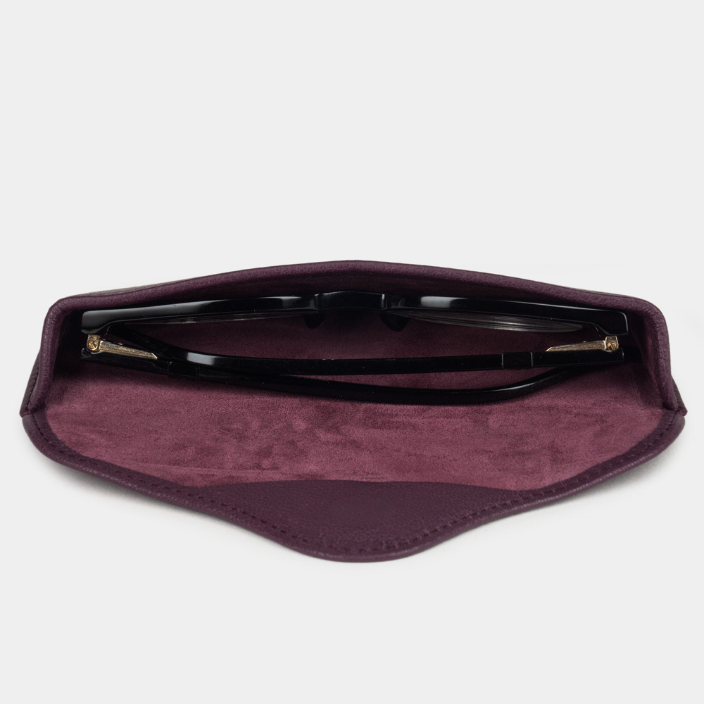 Футляр для очков Vision из кожи козы, фиолетового цвета