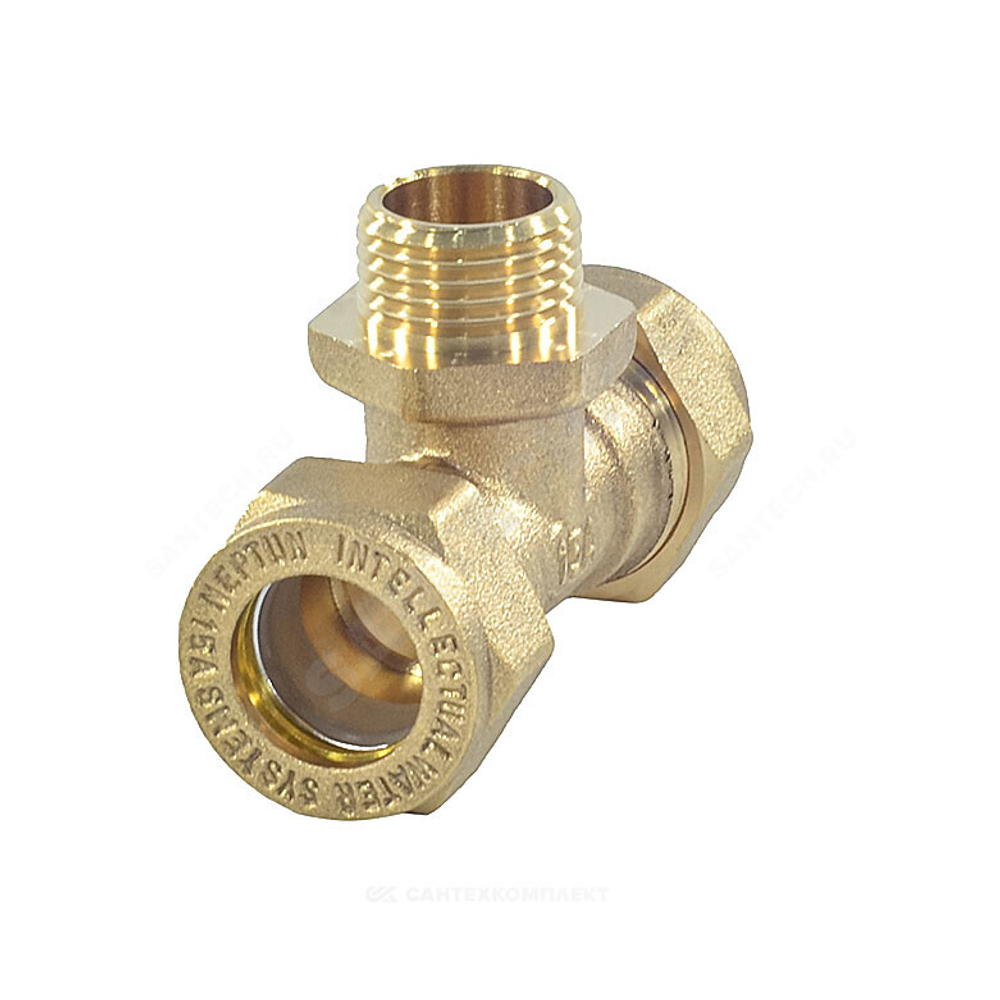 Тройник латунь 15Aх1/2"х15 обжим/НР STAHLMANN STML1501/215BEF
