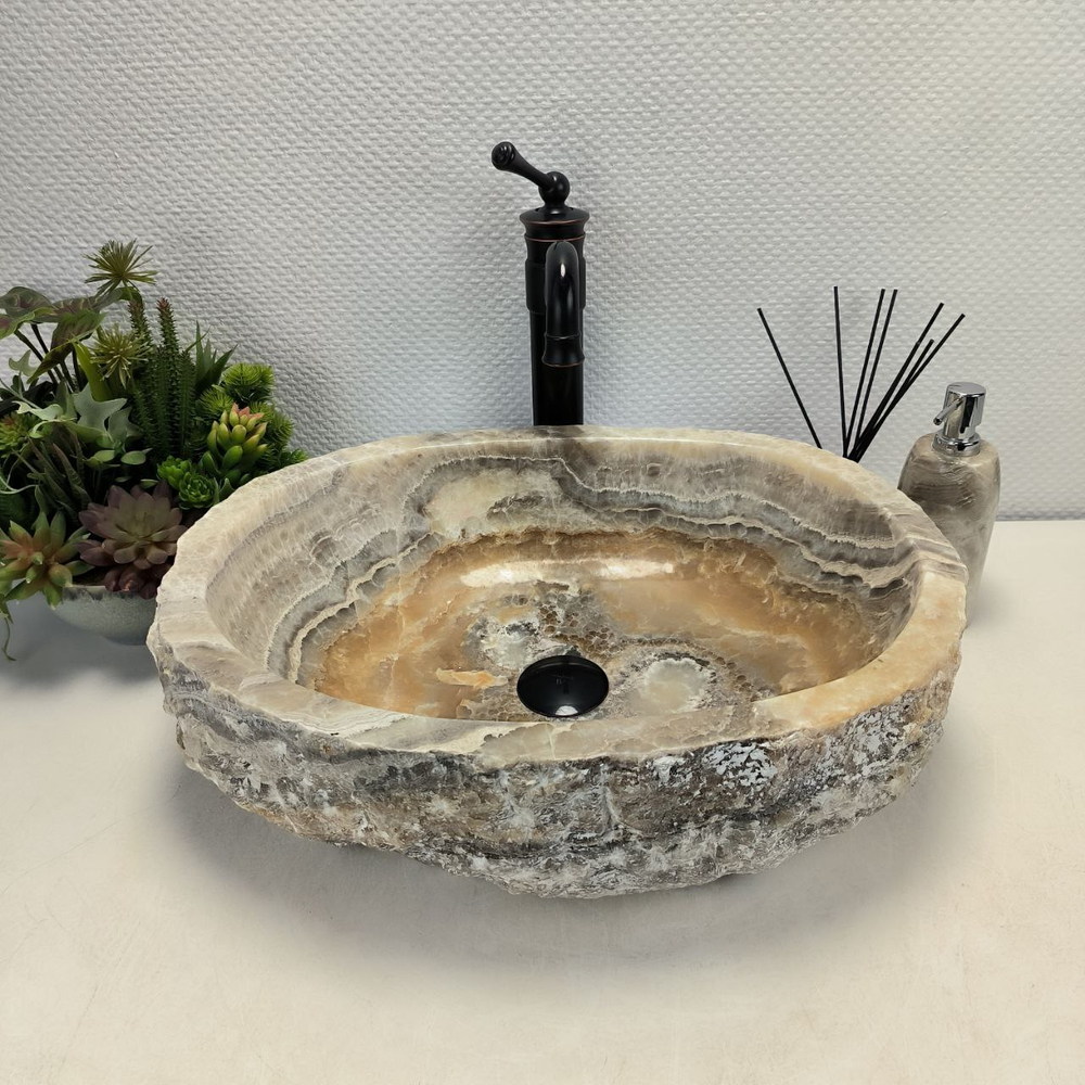 Раковина из оникса Erozy Grey EO-62325 52*40*15 0095