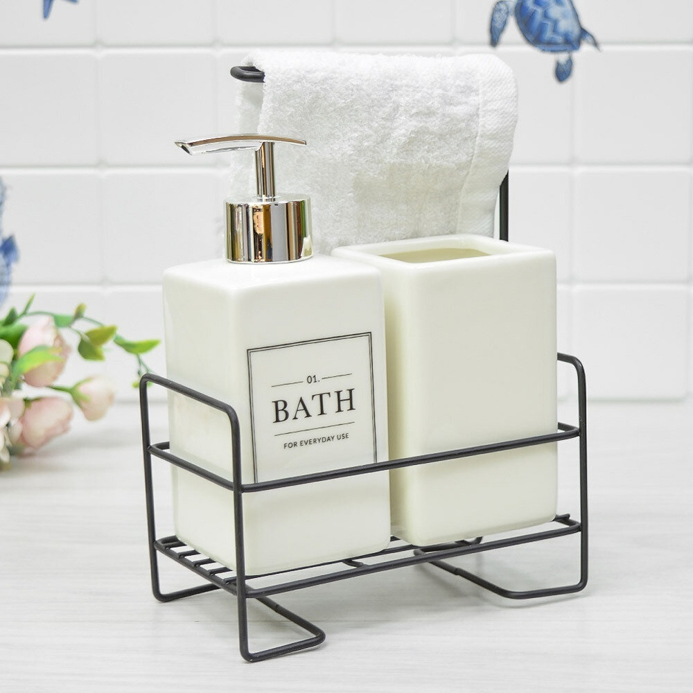 Набор для ванной 4 предмета, фарфор, 146-031