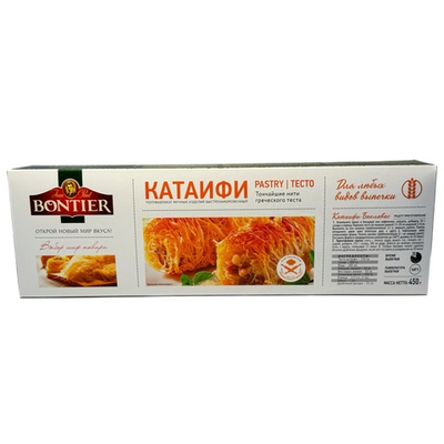 Тесто Катаифи замороженное «BONTIER» 450 гр