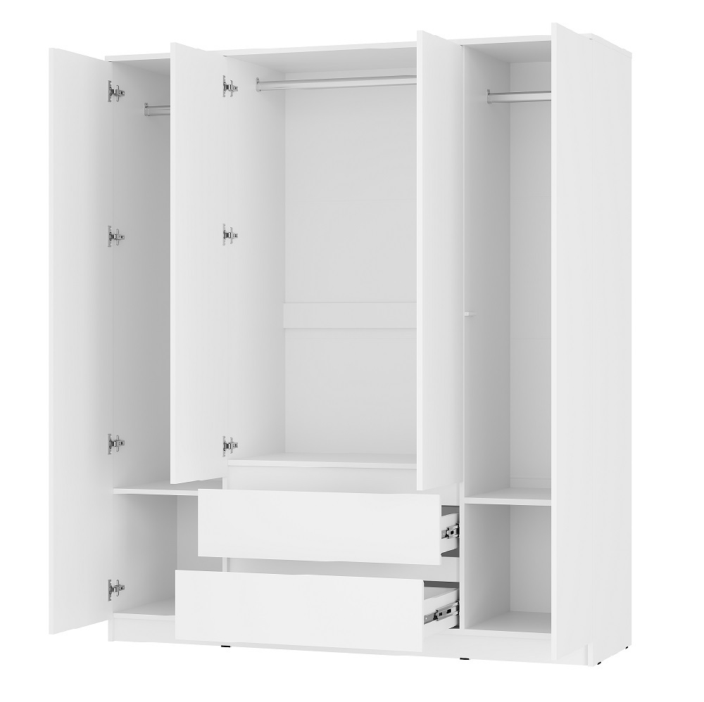 Шкаф с антресолью Симпл ШК-13, белый