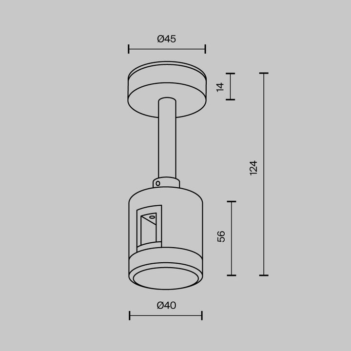 Комплектующие для трековой системы Maytoni Technical TRA156C-IPC1-PT