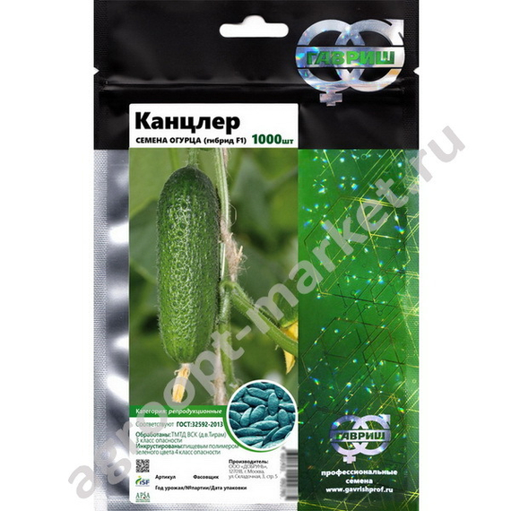 Канцлер F1 семена огурца партенокарпического (Гавриш) – фото 2