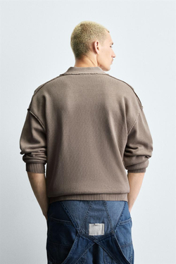 ZARA КАРДИГАН СВОБОДНОГО КРОЯ, ПЕСОЧНЫЙ