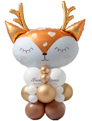 Стойка на шарах "Новогодний олень"