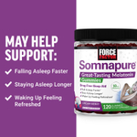 Force Factor, Somnapure®, вкусные жевательные таблетки с мелатонином, ягодный вкус, 120 жевательных таблеток (5 мг в 1 таблетке)