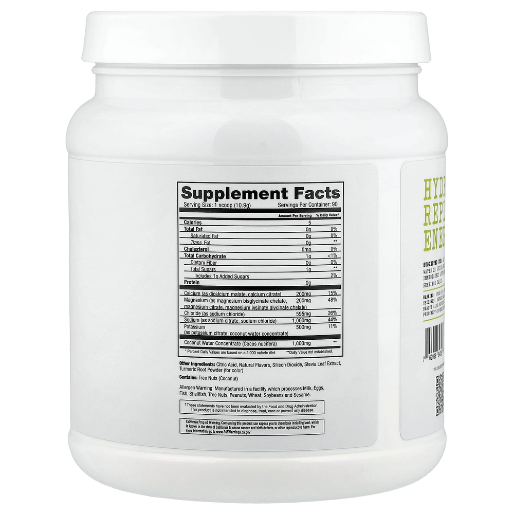 Project 1 Nutrition, электролиты, смесь для приготовления гидратирующего напитка, лимон и лайм, 981 г (34,61 унции)