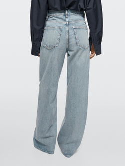 Massimo Dutti Джинсы с широкими штанинами, светло-голубой