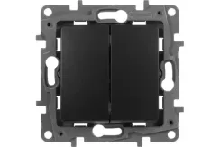 Выключатель Legrand Etika 2-клавишный антрацит 29990