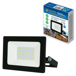 ULF-Q519 30W-6500K IP65 220-240V BLACK Прожектор светодиодный. Дневной свет6500К. Корпус черный. TM Volpe